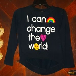 🍀3/15 Girls Rainbow Black Sweater🌈